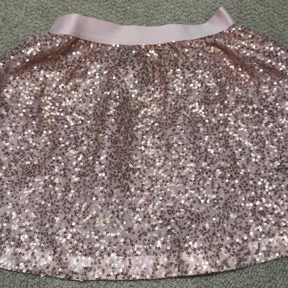 Baby pink sequin skirt
